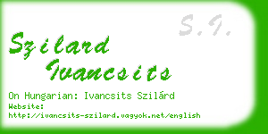 szilard ivancsits business card